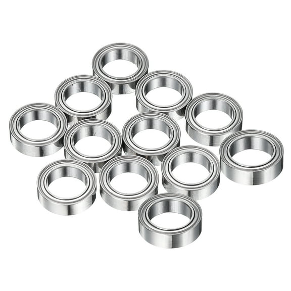 Uxcell 12Pcs MR128ZZ Small Bearing, 8mm ID 12mm OD 3.5mm Width Double Shielded Deep Groove Ball Bearings for Electric Motor Skateboards 3D Printer