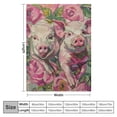 thumbnail image 4 of orinice pig flowers vintage warm lightweight blanket soft blanket four seasons decoration bed sofa sofa living room gifts, 4 of 6