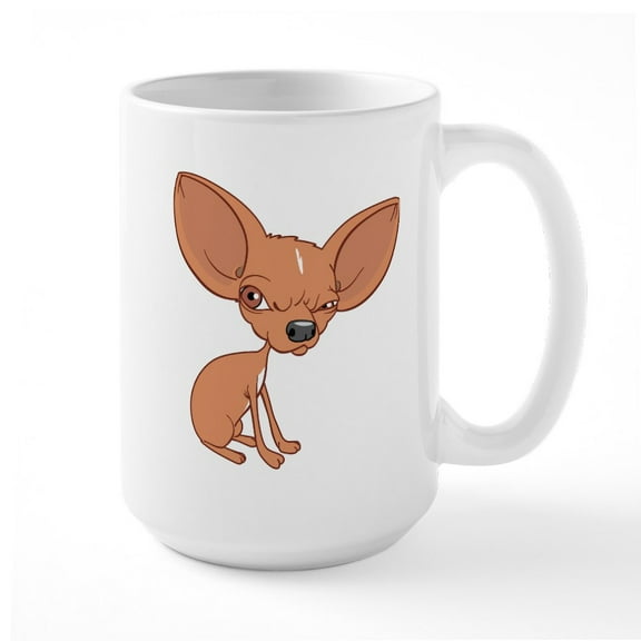 CafePress - Grumpy Chihuahua Mug - 15 oz Ceramic Large White Novelty Mug