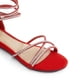 thumbnail image 3 of Sandalias Gladiadoras Planas con Pedrería para Mujer DREAM PAIRS Rojo Talle 8, 3 of 8