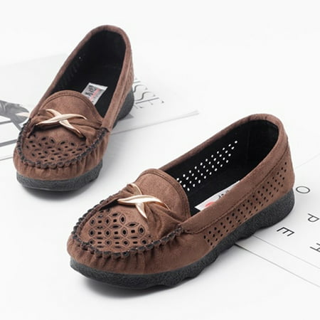 

Cathalem Womens Casual Work Shoes Office Flat-Bottomed Womens Ladies Shoe Casual Shoes Breathable Wild Summer Hollow Women s Shoes Red Black Khaki 36