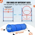 thumbnail image 5 of 5-Piece Dog Agility Training Set - Adjustable Hurdles, Tunnel, Jump Ring & Weave Poles for Indoor/Outdoor Pet Obstacle Course, 5 of 11