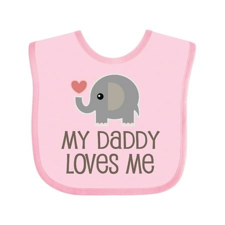

Inktastic My Daddy Loves Me Outfit Gift Baby Boy or Baby Girl Bib