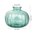 thumbnail image 3 of Racsoh Green Glass Pumpkin Vase, Transparent Hydroponic Flower Vessel, Thanksgiving Table Centerpiece, for Dried Fresh Flowers Home Decor (Green), 3 of 6