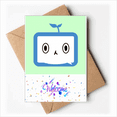 thumbnail image 1 of Saplings Lovely Small TV Face Original Welcome Back Greeting Cards Envelopes Blank, 1 of 3