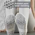 thumbnail image 4 of Calcetines largos antideslizantes hasta la rodilla, sin dedos, antideslizantes, para yoga, barra, pilates, hogar y ocio, 4 of 6