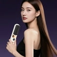 thumbnail image 2 of Cepillo alisador de pelo inalámbrico, 6000 mAh, iones negativos, pantalla LCD, 4 temperaturas, antiencrespamiento y brillo, para viajar y para casa, apto para todo tipo de cabello, 2 of 6