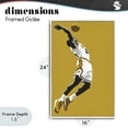thumbnail image 4 of Stupell Industries Modern Iconic Basketball Dunk White Framed Giclee Art, 16 x 24, by Ray Powers, 4 of 8