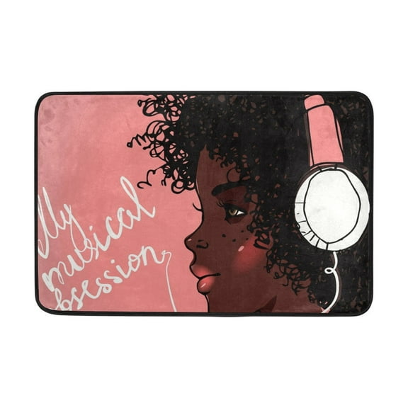 POPCreation Outside Shoe Mat Non-slip Doormat for Front Door 23.6x15.7 inches Negromusic Outdoor Mats Entrance Rugs Door Mat