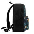 thumbnail image 4 of Lsque Colorful Mexican Flower Pattern Adult Backpack – Durable & Lightweight PU Canvas Storage Bag , 15” Laptop Compartment, and Multiple Pockets, 4 of 7