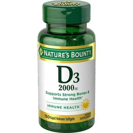 UPC 074312176210 product image for Nature s Bounty Vitamin D3 Softgels  50 mcg  2000 IU  150 Ct | upcitemdb.com