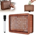 thumbnail image 1 of Caja de ahorros Yilia de madera con caja fuerte, 20 cm, color marrón, 1 of 7