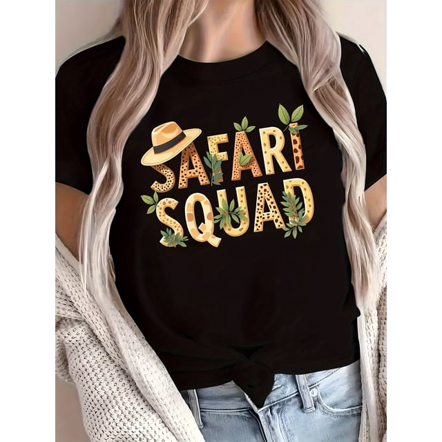 T-Shirt à Col Rond à Manches Courtes avec Imprimé de Lettres Squad R67, pour Hommes et Femmes, jusqu'à la Taille 5TG