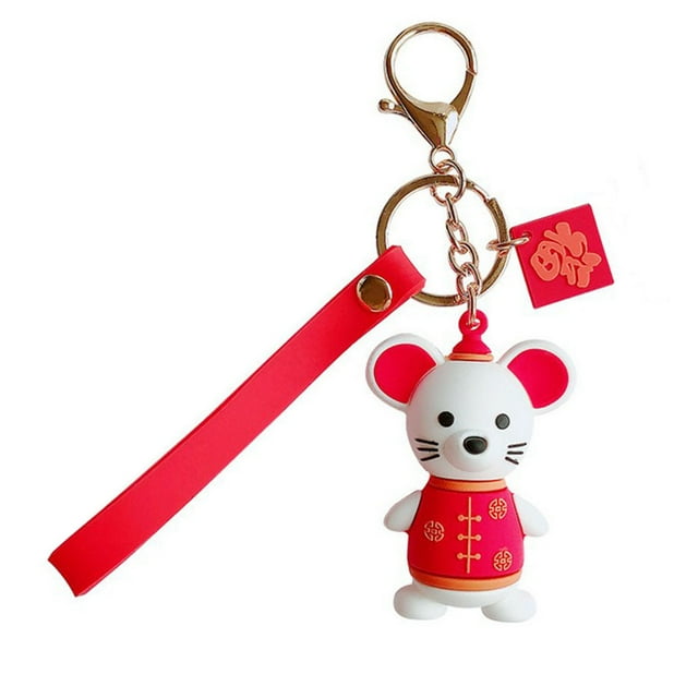 Key Chain Cute Cartoon Mouse Keyring Purse Pendant Bag Charm for Women and Men