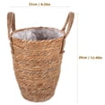 thumbnail image 3 of Cesta tejida del macetero con el pote tejido a mano de la planta de la paja del estilo pastoral del trazador de líneas, 3 of 6