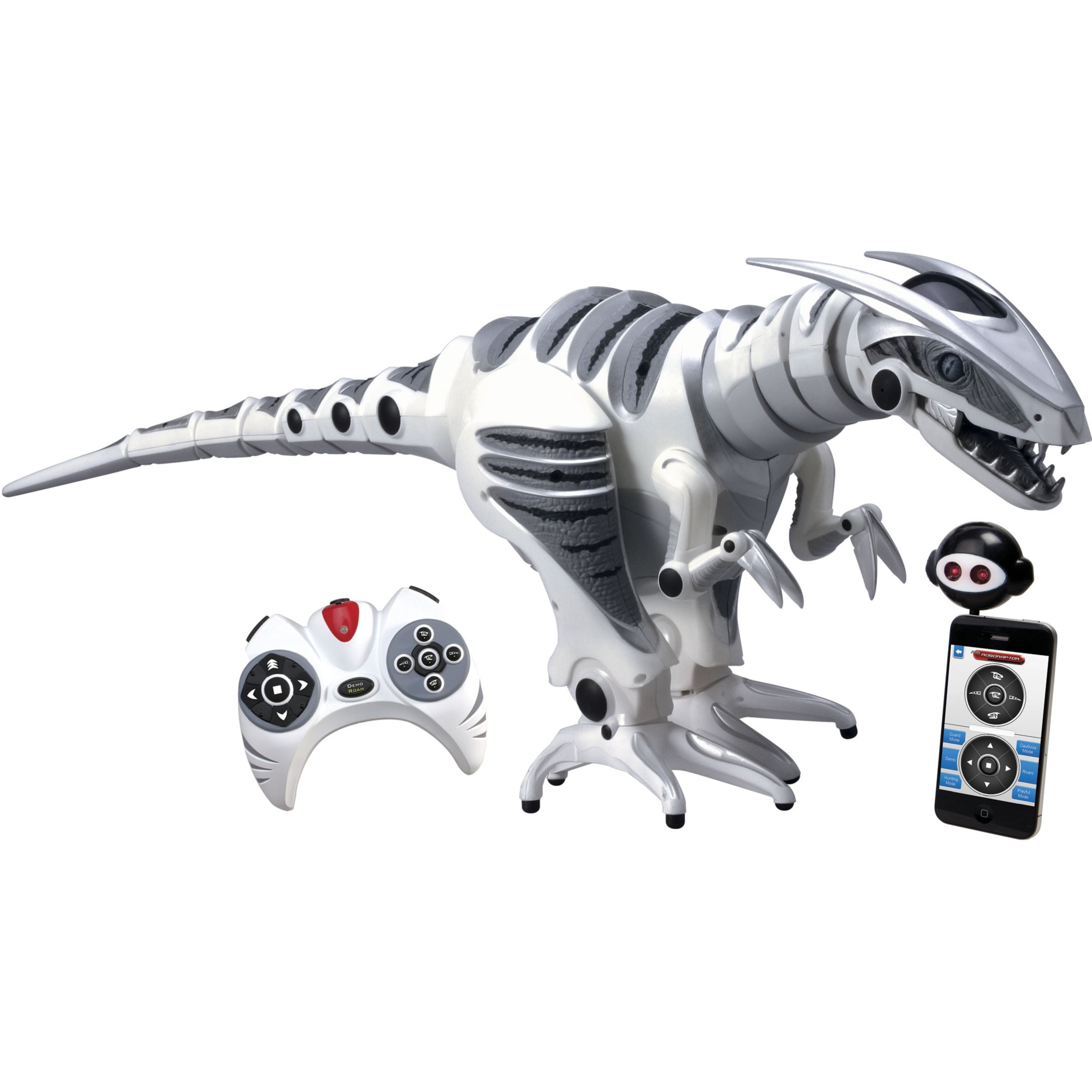 Wow Wee Robo Raptor & Remote  Blue & White Tested & Works 