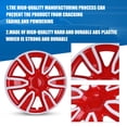 thumbnail image 4 of 14" Set of 4 Wheel Covers Snap on Hubcaps Full Hub Caps Fit R14 Tire & Steel Rim (4 Pack)-White Lacquer & Red Lacquer, 4 of 12