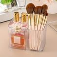 thumbnail image 4 of Dispenser 3-Section Clear Bathroom Organizer Jar 3 Grids Cotton Swab/Pad/Ball Holder Container Cosmetics Storage Box, 4 of 8