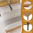 thumbnail image 6 of DodreHome King Solid Wood Platform Bed with Headboard, Bed Frame with 12 Strong Wood Slat Support, Sturdy Bed Legs, No Box Spring Needed, Ebony, 6 of 7