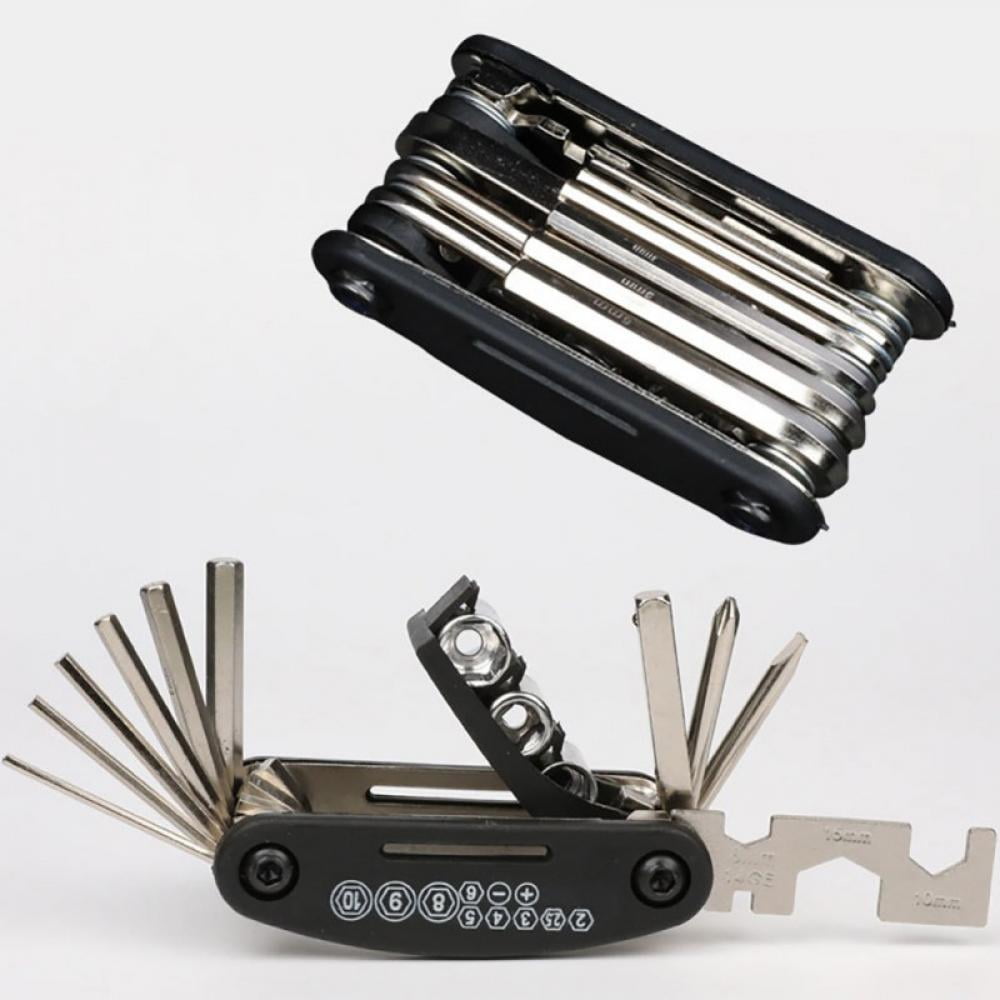 Bike Bicycle Multi-function Tool Hex Spoke Wrench Chain Breaker Screwdriver Set 