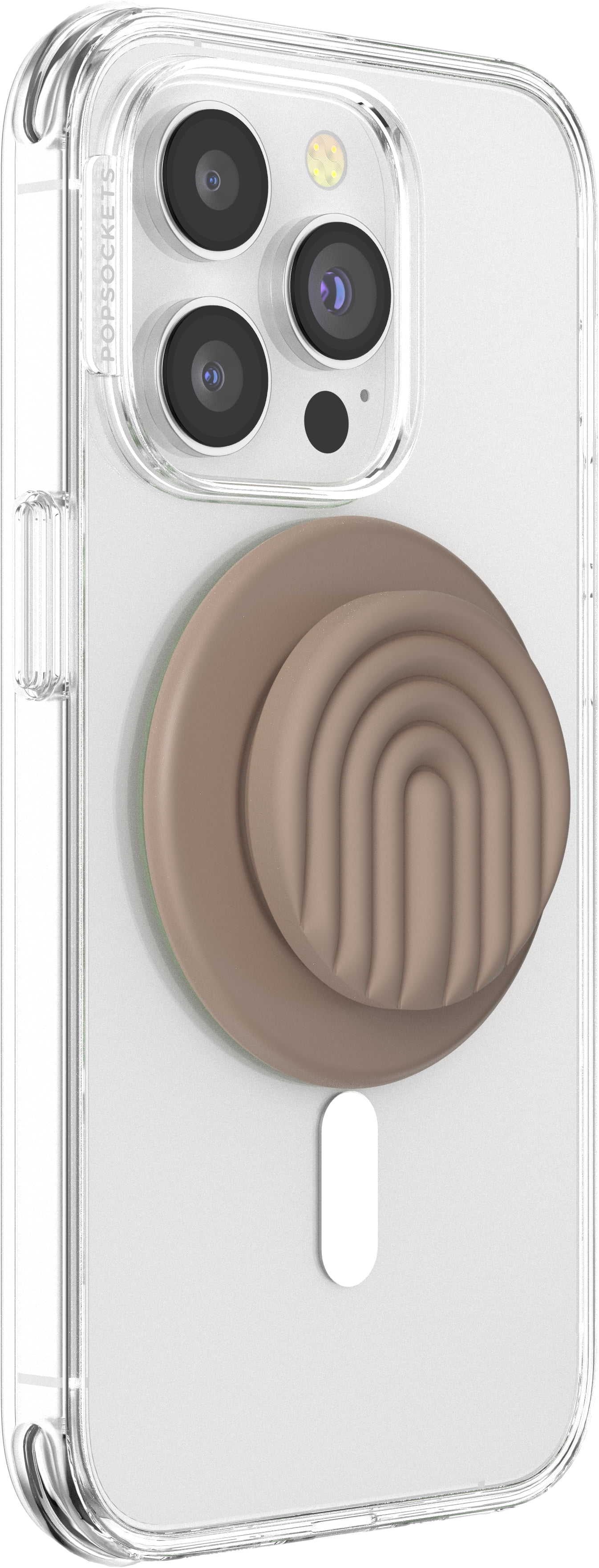 PopSockets PopGrip for MagSafe, Grip and Stand for Phones and Cases, Remove and Reposition, Swappable Top – Curves Latte