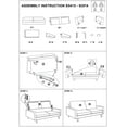 thumbnail image 2 of US Pride Furniture Elvin Linen Fabric Sofa, Dark Gray, S5415-S, 2 of 2