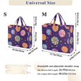thumbnail image 2 of FORMRS Womens Corduroy Tote Bag Crossbody Shoulder Handbag with Pocket, Candy Cosmic Swirls, 2 of 7