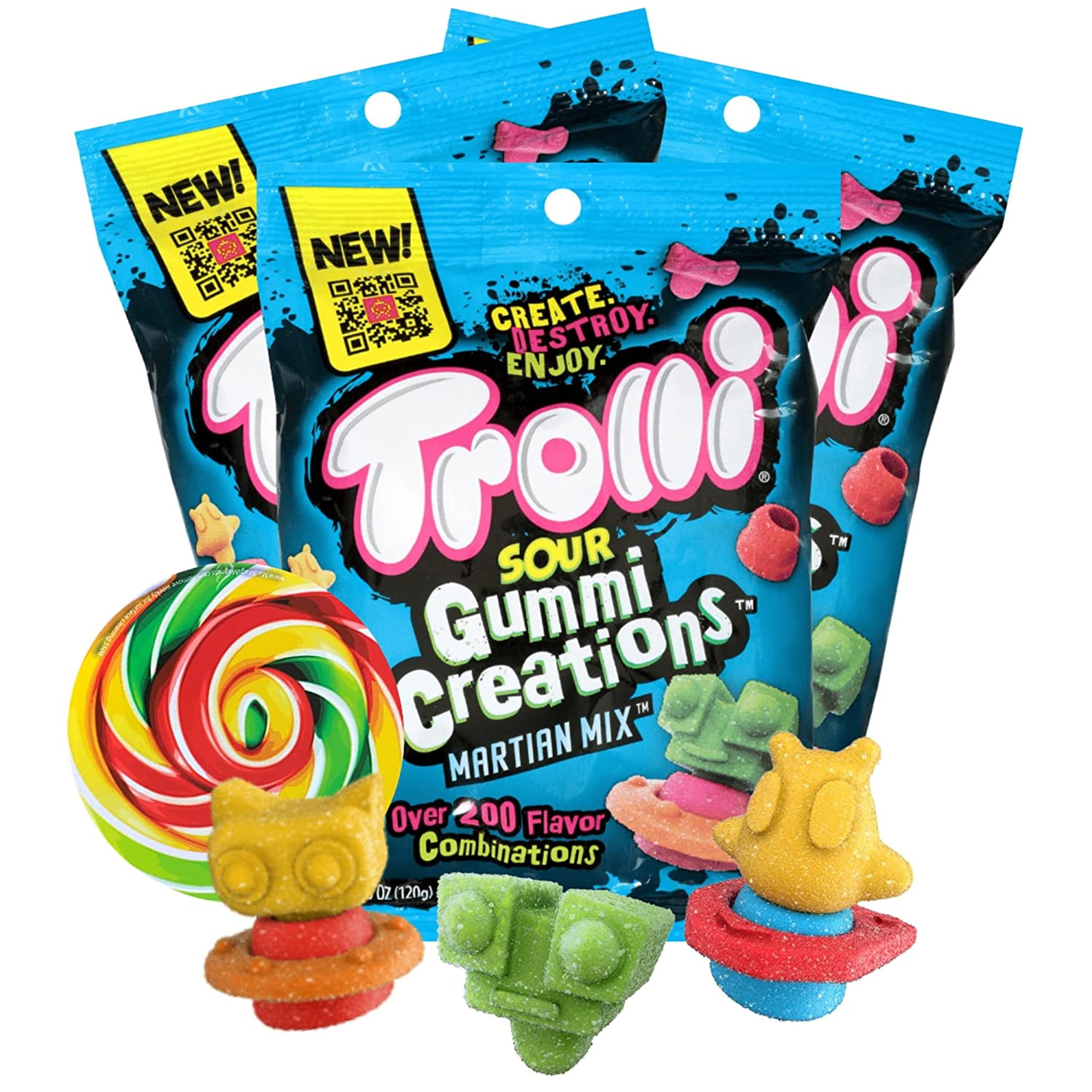 Sour Gummy Candy, Gummi Creations Martian Mix, Sharable Sized Bags