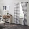 thumbnail image 3 of VHC Brands Sawyer Mill Plaid Panel, Black, 84x40, Set of 2, 3 of 6