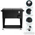 thumbnail image 3 of FreeLung 80QT Rolling Cooler Cart with Wheels Ice Chest Outdoor Backyard Coolers on Wheels Black, 3 of 7
