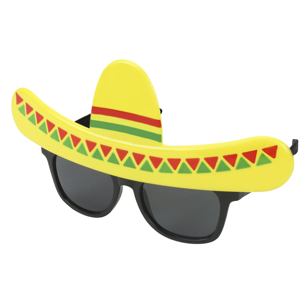 Mexican Party Glasses Funny Straw Hat Design Eyeglasses Cosplay