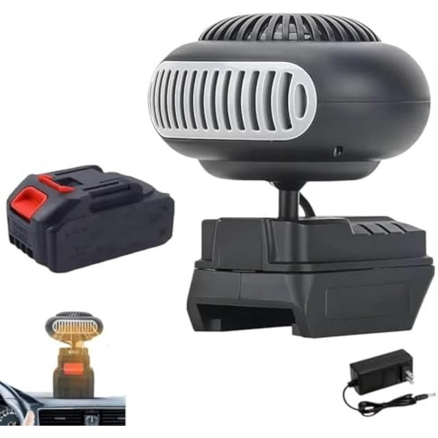 Battery Operated Heaters For Indoors Car, Portable Battery Operated Heater, Car Window Defogger Long Lasting Quiet,1500mah BatteryOperated Space Heaters,For Cars/Camping/Golf Cart (10-cell*1battery)
