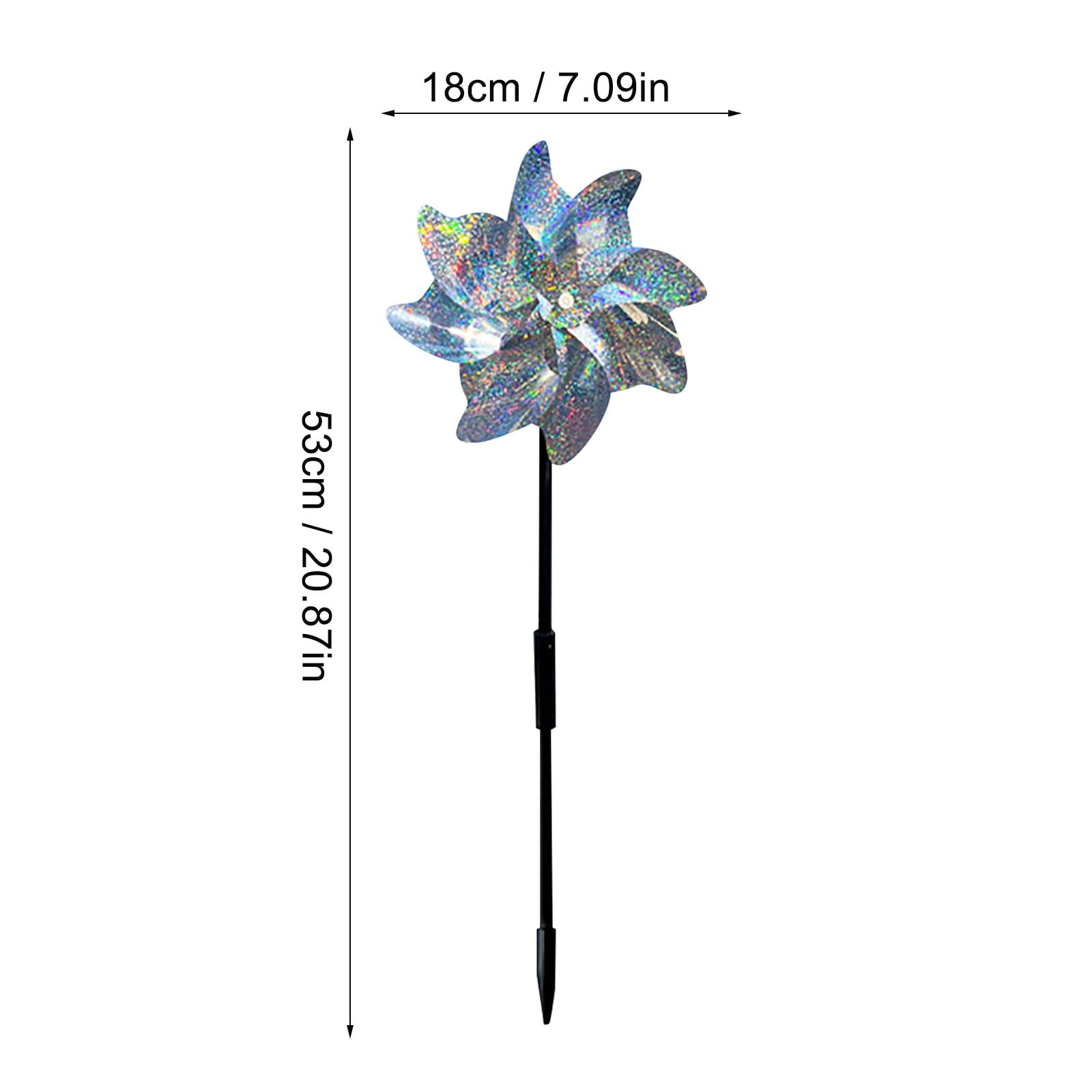 Pinwheels For Yard And Garden 10-Pack Reflective Pinwheels