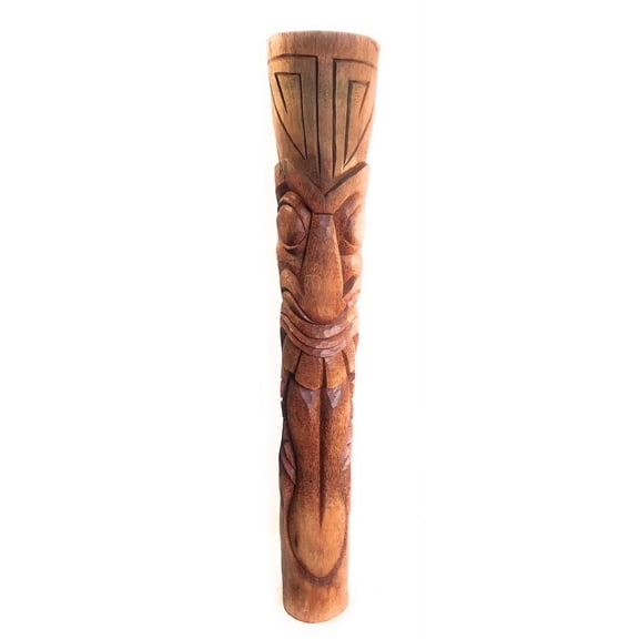 Maori Warrior Tiki 7 Foot - Natural Finish - Hand Carved | #lbj30013200