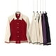 thumbnail image 3 of Heavyweight 380g color-blocked lapel baseball jacket, unisex, autumn/winter preppy style, loose casual button-down cardigan., 3 of 4