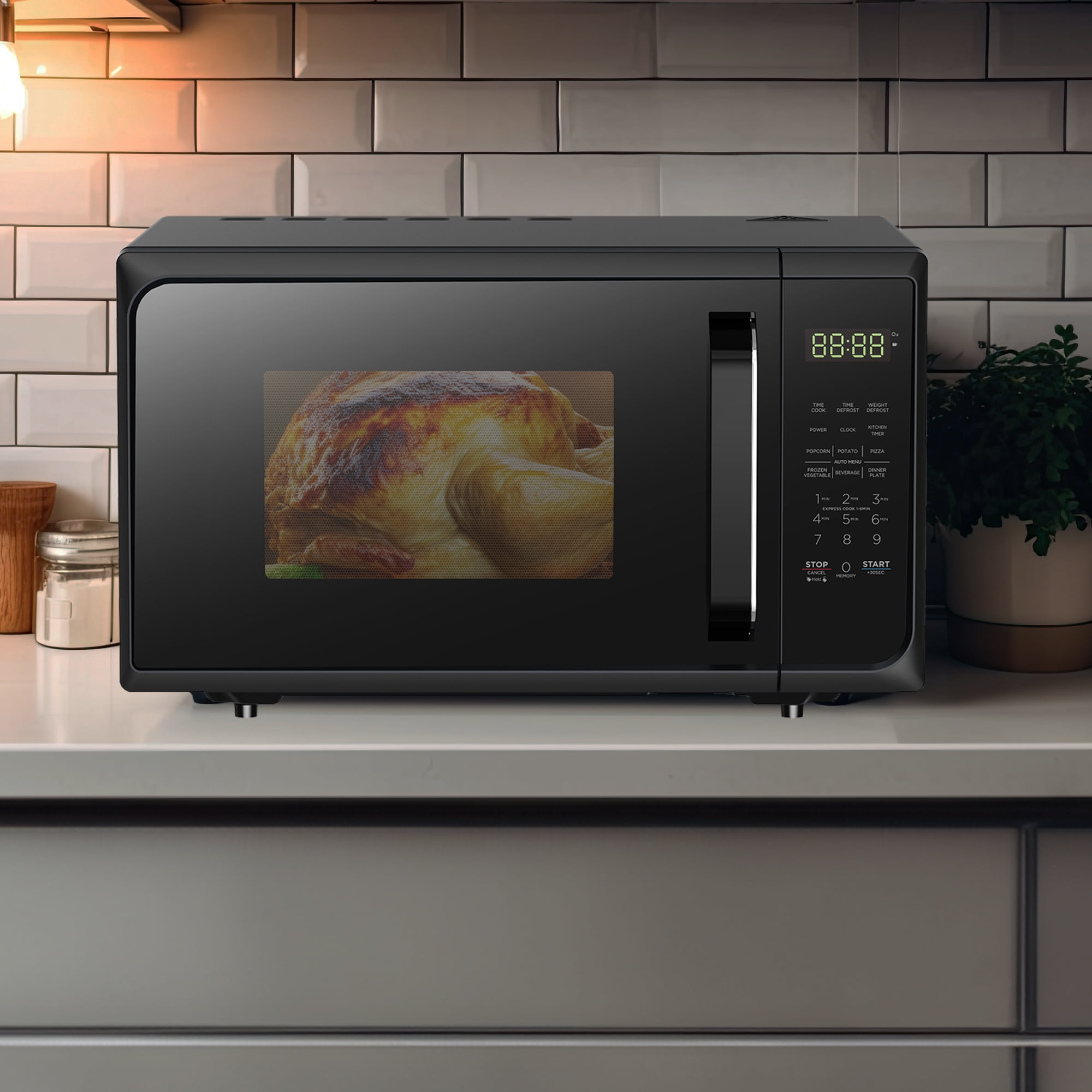 Black+Decker 900 Watt 0.9 Cubic Feet Countertop Microwave Oven, Matte Black,  1 Piece - Fry's Food Stores
