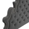 thumbnail image 5 of Modway Gwyneth Tufted Performance Velvet Twin Platform Bed in Charcoal, 5 of 10
