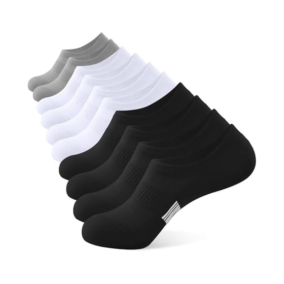 Eryueer No Show Socks Womens Low Cut Non Slip Athletic Cotton Invisible Women Sock 5 Pairs