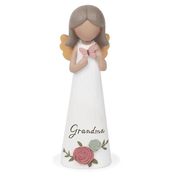 Blossom Bucket Butterfly Wishes Grandma Angel Figurine, 4.75-inch Height, Resin, Home, Home D√©cor