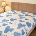 thumbnail image 4 of EGNMCR Double Bed Fitted Sheet Piece Non Sliped Fixed Bed Cover All Inclusive Mattress Protection Bed Cover Soft Fiber Suitable For Sleeping Naked polyester bedskirt, 4 of 6