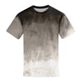 thumbnail image 5 of Men's Graphic Crewneck Tshirt Plus Size Short Sleeve Gradient Color Casual Big and Tall Tees Gray XL, 5 of 5
