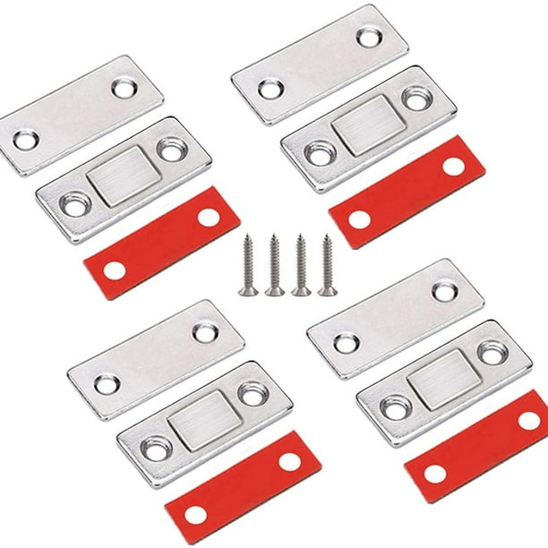 6 Pcs Loquet Magnetique de Porte Placard Loquets Magnétiques à Coller Aimant  Fermeture Adhésif pour Meuble