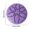 thumbnail image 2 of Tambor de lengüeta de acero de 7,6 cm y 6 notas, tambor handpan (morado), 2 of 8