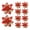 Golden red, variant on QHUDLV 10PCS Christmas Ornament Flower, Glittering Decoration for Christmas Tree, Wreaths and Home Decor, Elegant Plastic and Cloth Design(Red)