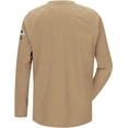 thumbnail image 2 of Bulwark Iq Series Long Sleeve Tee - Cat2 - Qt32-Khaki-Regular-M, 2 of 3