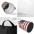 thumbnail image 4 of Daiia Vintage American Flag Round Laundry Basket with Handles Thickened Waterproof Circular hamper,Dirty Clothes Storage Basket for Bedroom,Bathroom,College Dorm-, 4 of 8