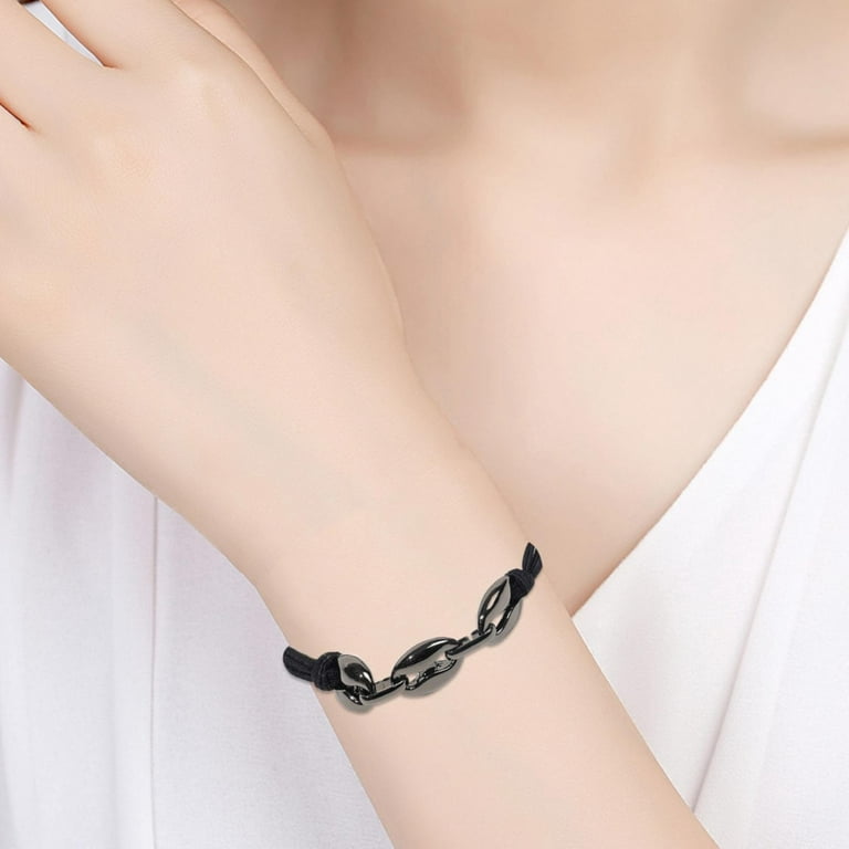 Large Ties Ponytail Holders Chain Leather Band Electroplating Alloy Hair  Rope Hair Ring Bracelet Head Rope Bracelet Hair Band Black Elastic Women's  Hair Band Bracelet Stuff for Women under 5 