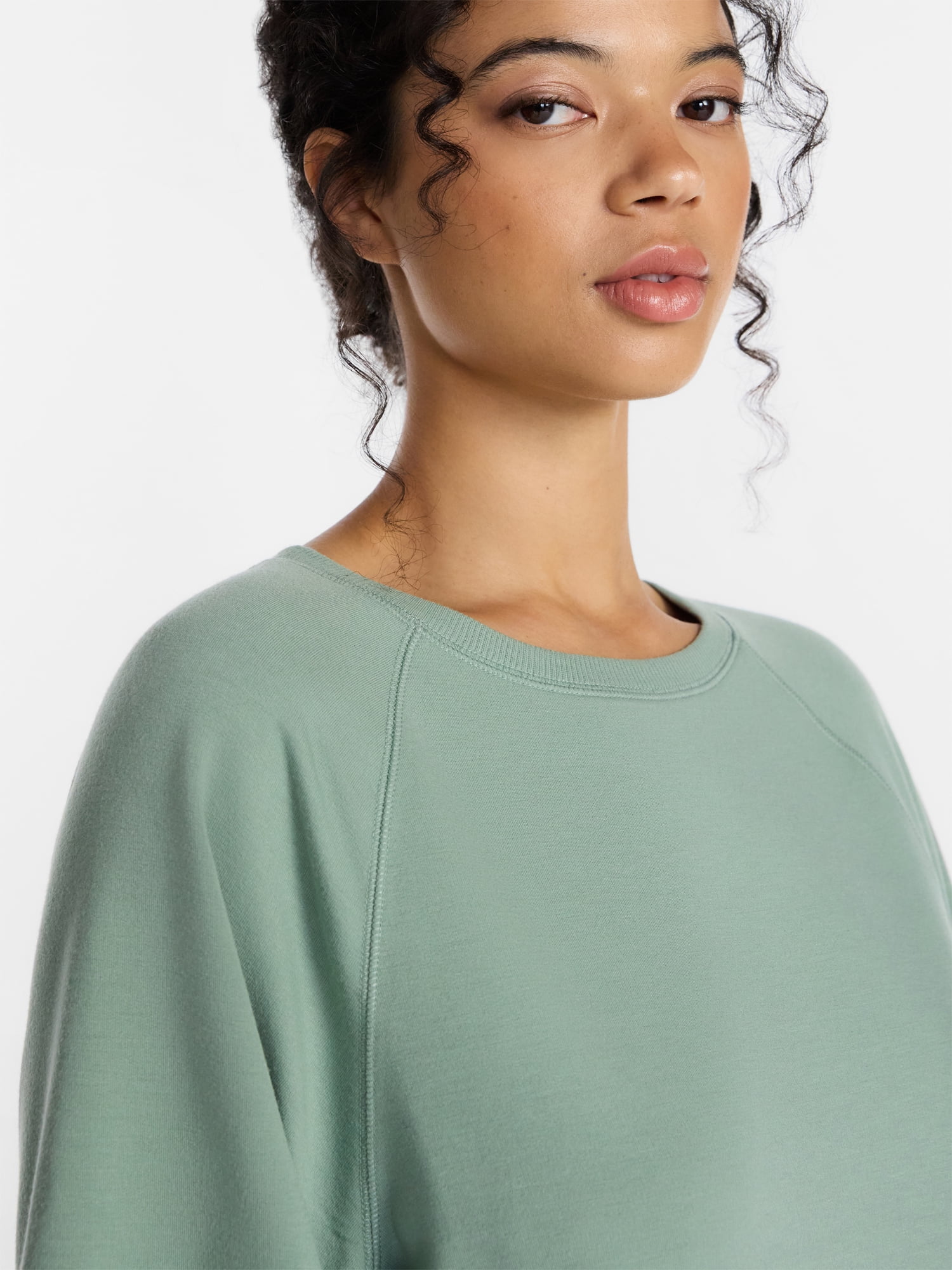 Joyspun Women's French Terry Knit Sleep Top with Short Sleeves, Sizes XS-3X