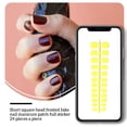thumbnail image 5 of Vogacara 24 piezas de uñas postizas de ataúd esmerilado DIY exquisito estilo francés novela agraciada personalidad uñas acrílicas para amantes de la Juegos de manicura 21amarillo fluorescente Vogacara CE011411-21, 5 of 5