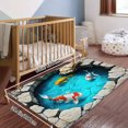 thumbnail image 3 of Koi Fish In Stone Pond Soft Small Velvet Area Rugs Non Slip Indoor Floor Carpet for Living Room Bedroom Decor, 3 of 5